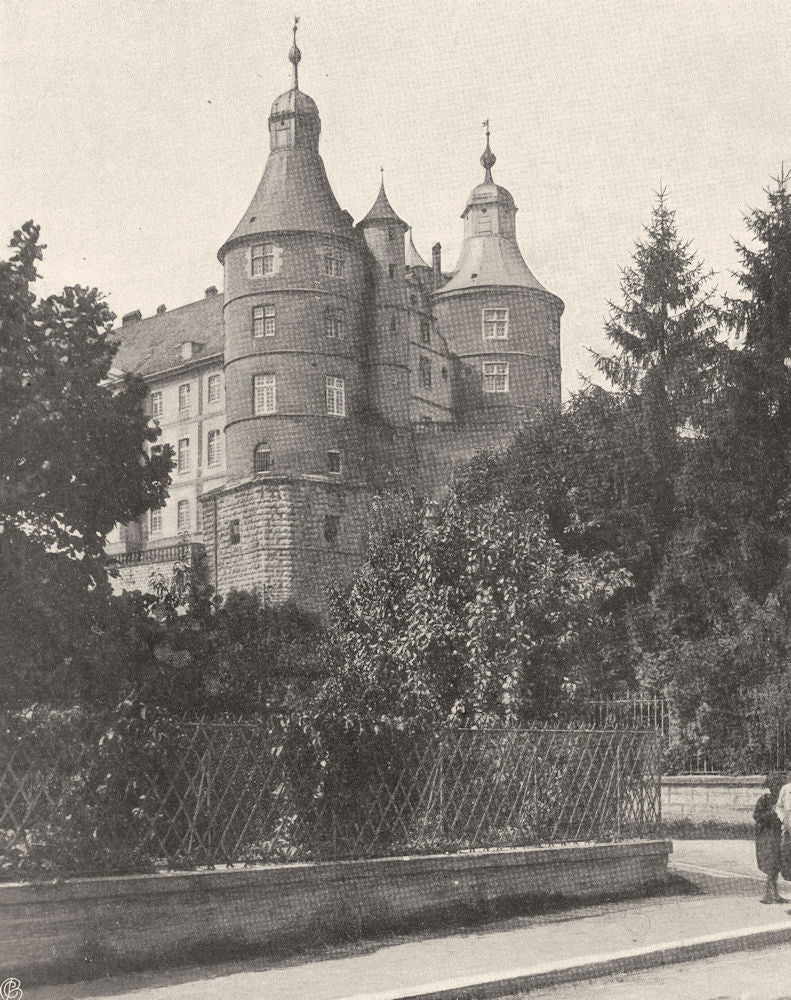 DOUBS. Montbéliard- Château 1905 old antique vintage print picture